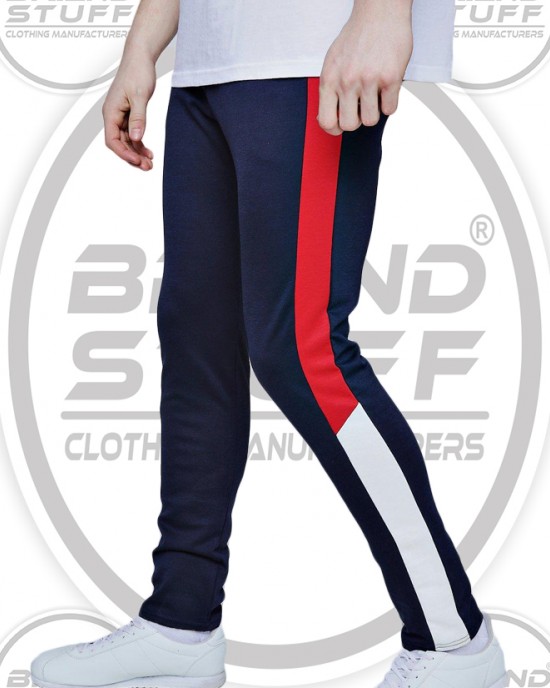 100% POLYESTER GYM TAPERED SLIM FIT PANELED TRACK PANT 