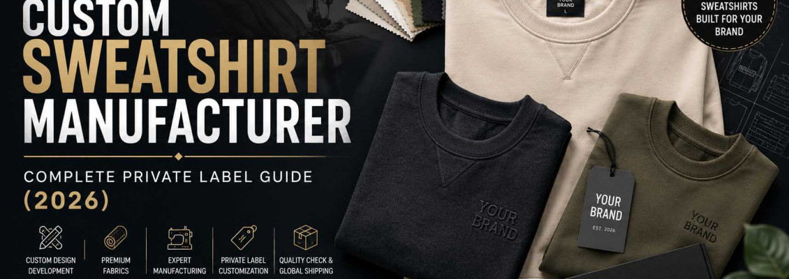 Custom Sweatshirt Manufacturer | Private Label Guide 2026
