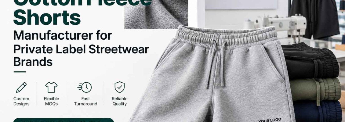 Cotton Fleece Shorts Manufacturer for Private Label Streetwear Brands