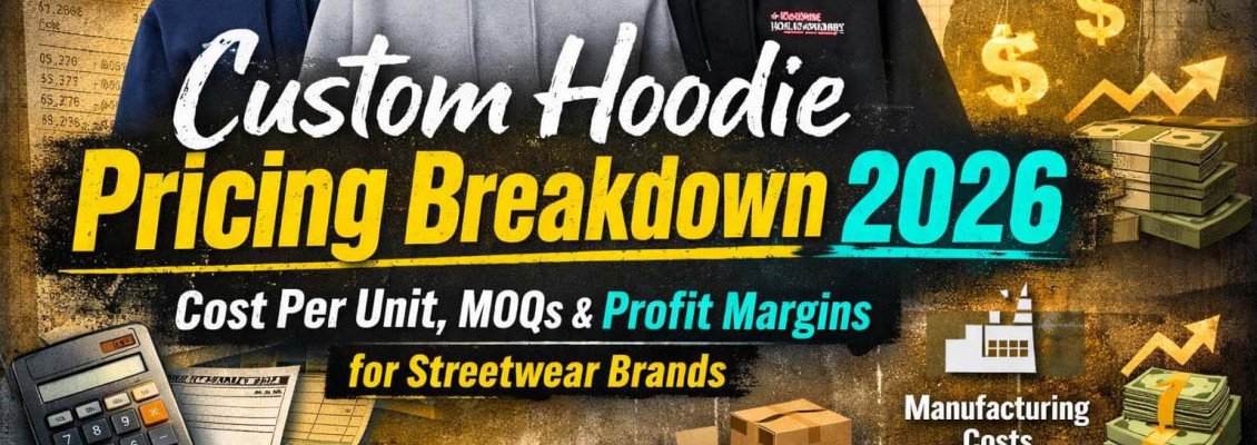 Custom Hoodie Pricing Breakdown 2026: Cost Per Unit, MOQs & Profit Margins for Streetwear Brands