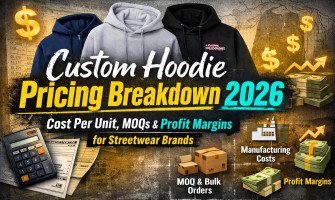 Custom Hoodie Pricing Breakdown 2026: Cost Per Unit, MOQs & Profit Margins for Streetwear Brands