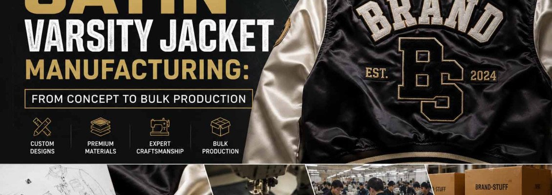 Custom Satin Varsity Jacket Manufacturing: From Concept to Bulk Production