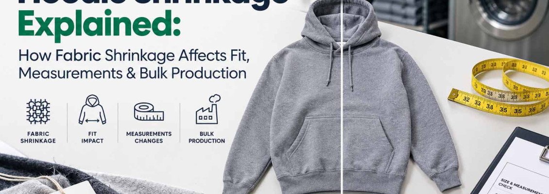 Hoodie Shrinkage Explained: How Fabric Shrinkage Affects Fit, Measurements & Bulk Production