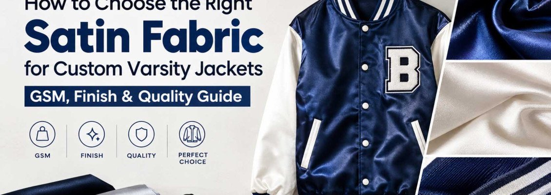 How to Choose the Right Satin Fabric for Custom Varsity Jackets: GSM, Finish & Quality Guide