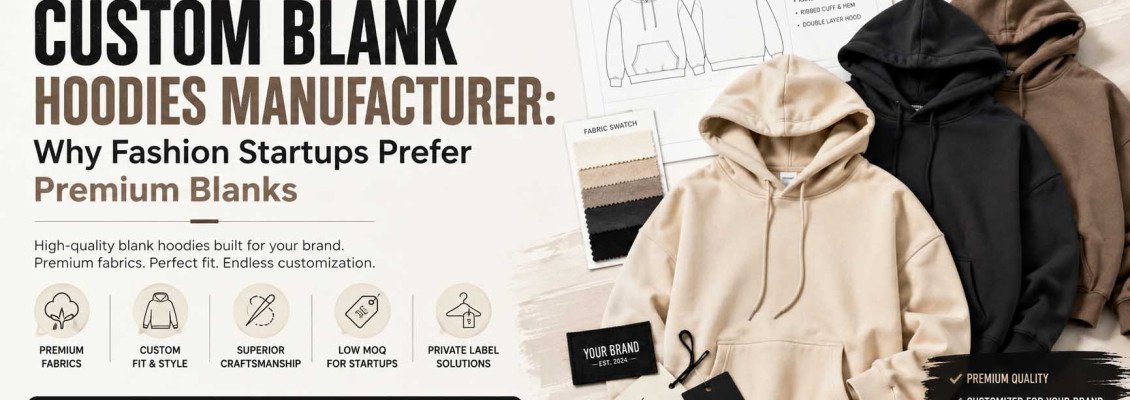 Custom Blank Hoodies Manufacturer: Why Fashion Startups Prefer Premium Blanks
