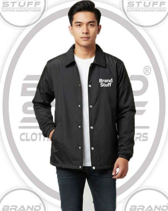 Classic Custom Nylon Coach Jackets for Streetwear & Sportswear