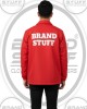 Classic Red Custom Coach Jackets: Team Wear & Corporate Branding Classic Red Custom Coach Jackets: Team Wear & Corporate Branding