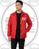 Classic Red Custom Coach Jackets: Team Wear & Corporate Branding Classic Red Custom Coach Jackets: Team Wear & Corporate Branding