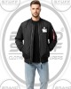 Black MA-1 Bomber Jacket - Custom Streetwear Manufacturing Black MA-1 Bomber Jacket - Custom Streetwear Manufacturing