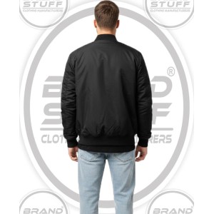 Black MA-1 Bomber Jacket - Custom Streetwear Manufacturing Black MA-1 Bomber Jacket - Custom Streetwear Manufacturing