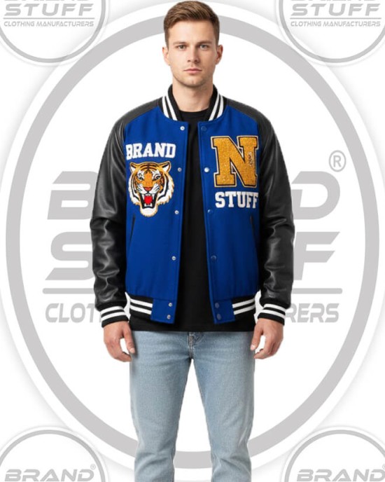 Classic Wool & Leather Varsity Jacket - Custom & Wholesale