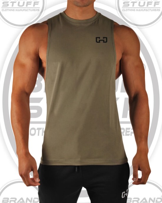 Custom Men’s Muscle-Fit Gym Singlet – Private Label Sleeveless Tank Top Manufacturer
