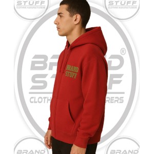 Custom Embroidered Zip-Up Oversize Hoodie