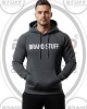 Custom Charcoal Heather Raglan Gym Hoodie | Athletic Fit