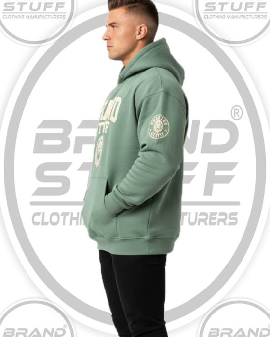 Custom Sage Green Oversized Hoodie | Lion Graphic Streetwear Custom Sage Green Oversized Hoodie | Lion Graphic Streetwear