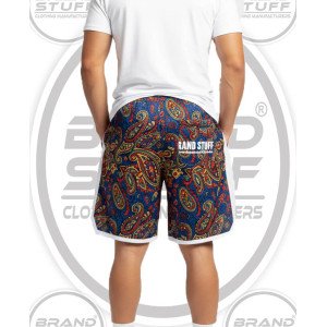 Wholesale Men's Paisley Sublimated Mesh Shorts Manufacturer