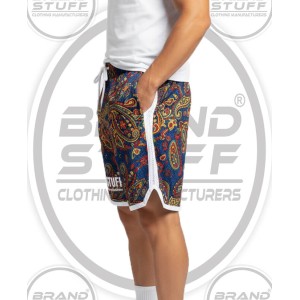 Wholesale Men's Paisley Sublimated Mesh Shorts Manufacturer