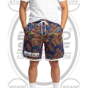 Wholesale Men's Paisley Sublimated Mesh Shorts Manufacturer