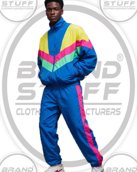 Custom 80s Neon Color-Block Tracksuit Custom 80s Neon Color-Block Tracksuit