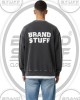 Washed Black Oversized Crewneck Sweatshirt - Streetwear Edition