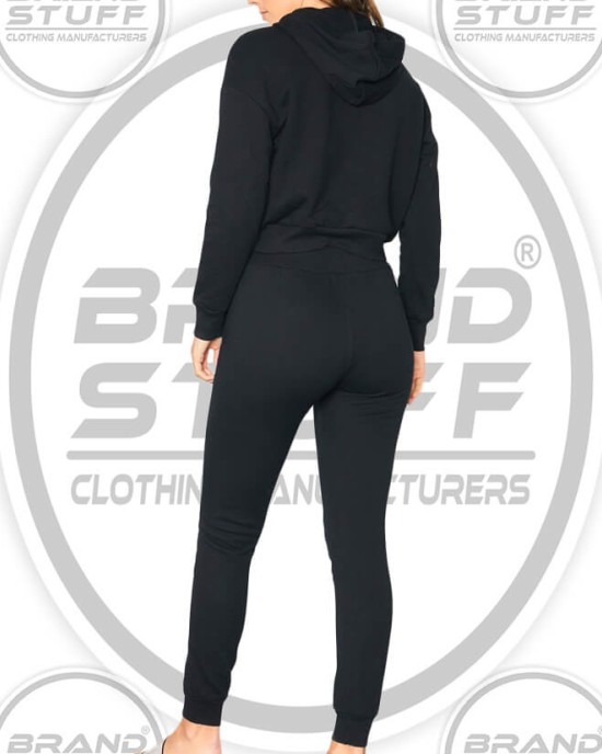 Custom Cotton Fleece Crop Sweatsuits Manufacturer | Women’s Activewear B2B Supplier