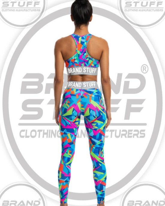 Wholesale Sublimation Color Block Activewear Set Manufacturer