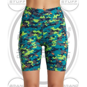 Custom Women’s Camo Biker Shorts – Private Label Manufacturing