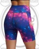 Women’s Galaxy Sublimation Biker Shorts with Side Pocket